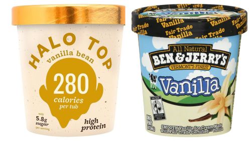 Halo Top vs Ben and Jerry's: which are you better off scooping? (Halo Top/ Ben &amp; Jerry's)