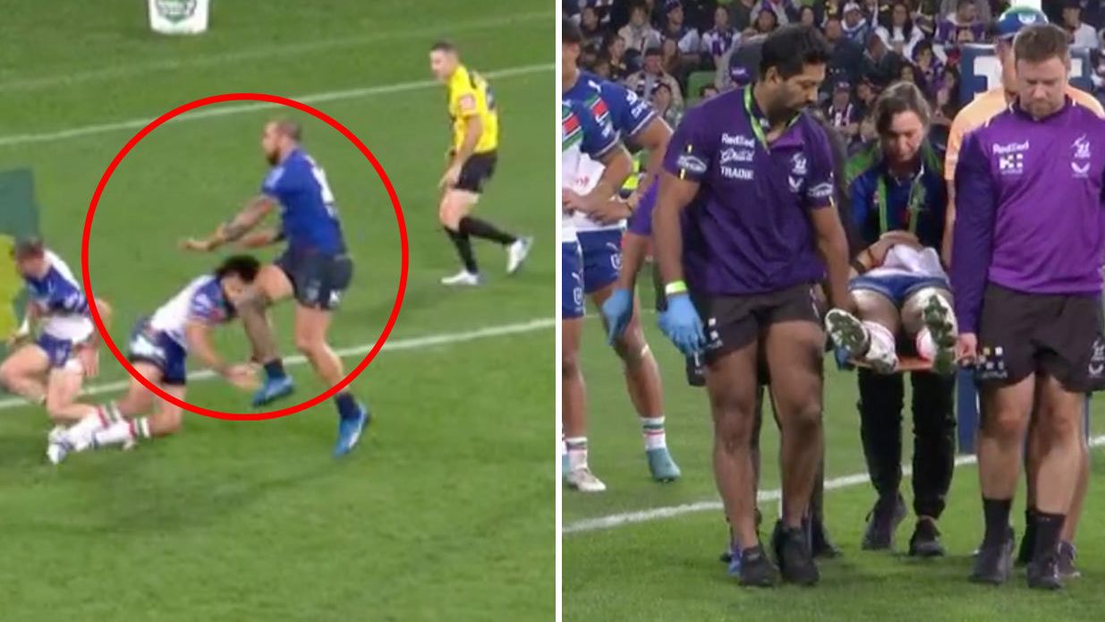 Sickening accident sees Warriors star Dallin Watene-Zelezniak knocked out, carted off on stretcher