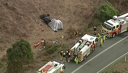 The young mother and father were killed instantly when the car rolled. Picture: 9NEWS