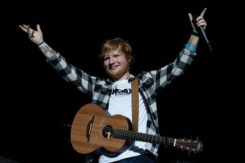 Ed Sheeran has performed three sold out gigs at Etihad Stadium in Melbourne over the weekend. (AAP)