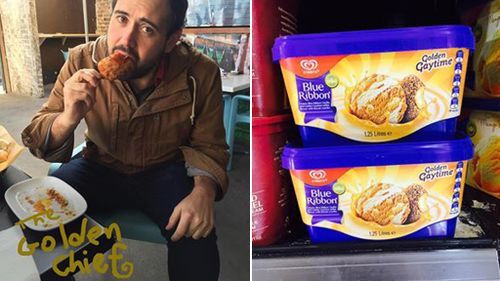 Jesse James McElroy's campaign demanded the release of Golden Gaytime in tub form. (Facebook)