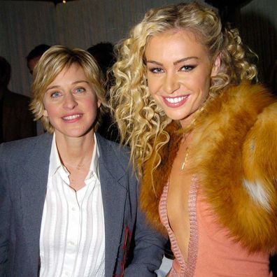 Ellen DeGeneres and Portia de Rossi during VH1 Big in '04 - Backstage and Audience at Shrine Auditorium in Los Angeles.