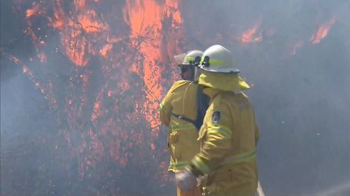 Dozens of homes were threatened in North Rothbury as flames moved dangerously close to communities.