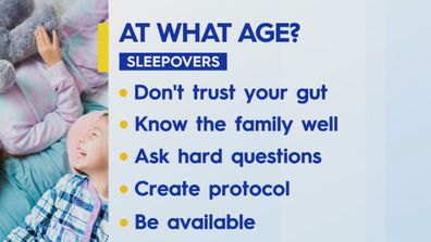 Parent advice sleepovers age guide