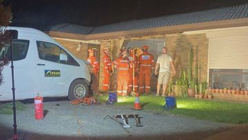 Police believe the van left the road, became airborne and crashed into the house.