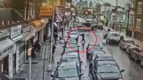 CCTV showed the moment the attackers left a van and entered the market while firing.