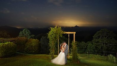 Steph Agnew and Robbie Campbell married this weekend in Queensland in a special ceremony for Steph, who is blind.