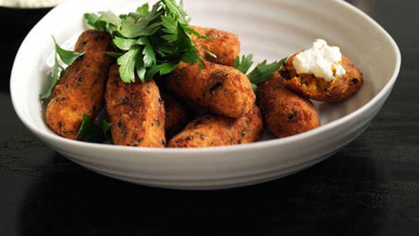 Shane Delia: Carrot and apricot croquettes with garlic and lemon ricotta