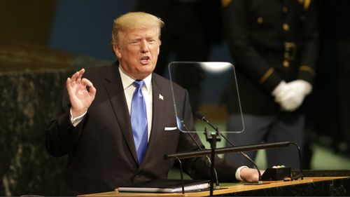 President Trump addresses the UN General Assembly in September.