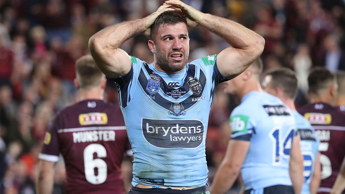 James Tedesco looks dejected during Game 1