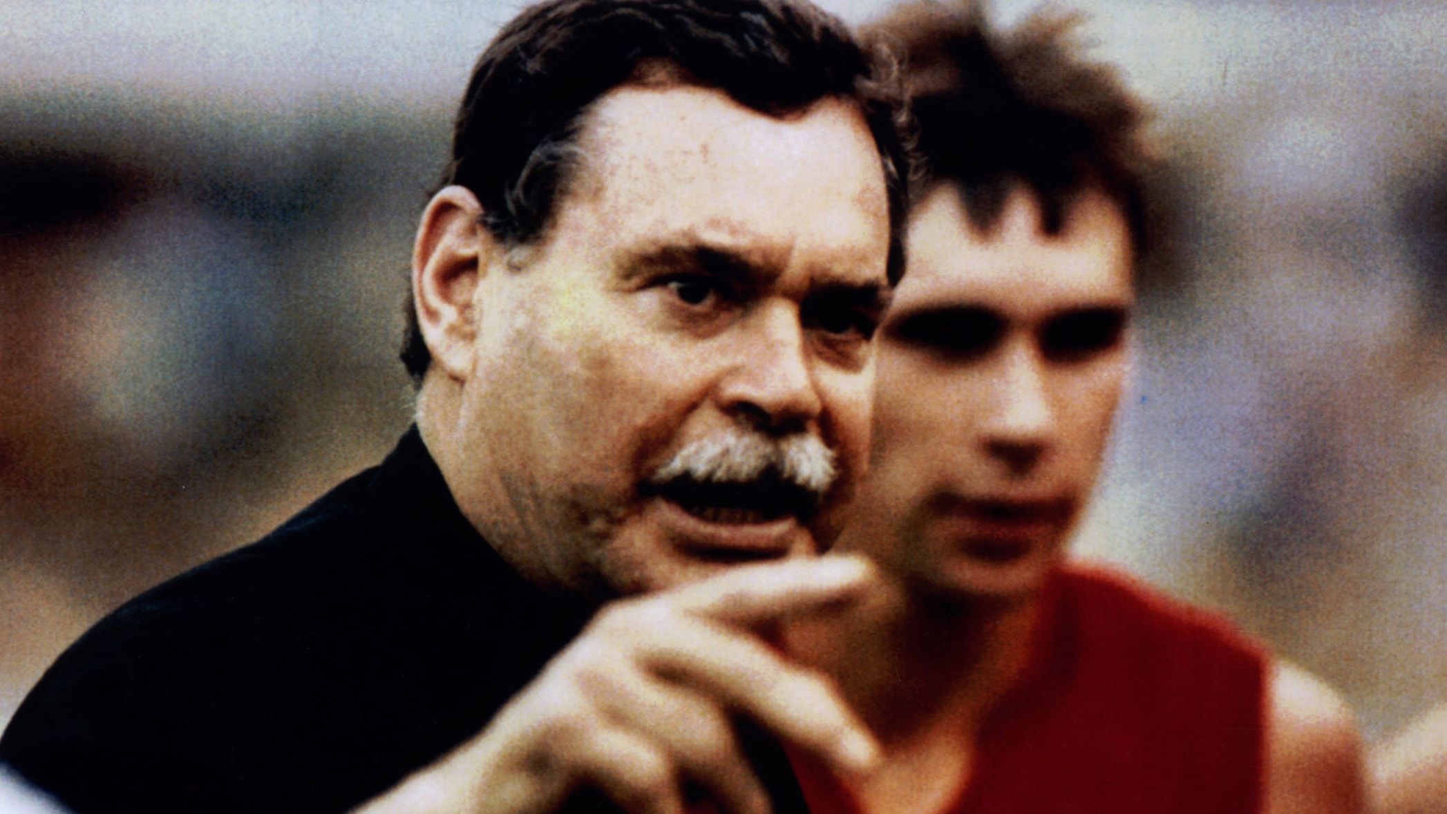 Ron Barassi pictured during his time as Sydney Swans coach in the 90s