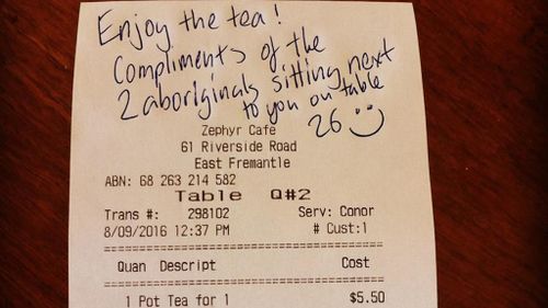 Perth man responds to women's racist remarks by buying them tea