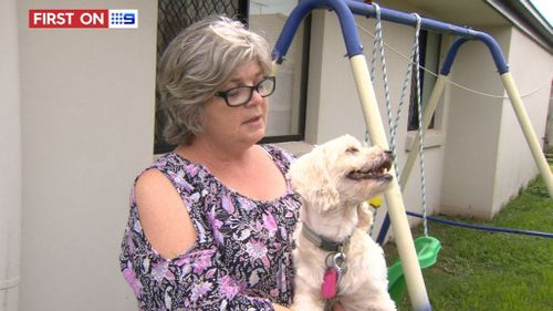 Janet Ellem with her pesky pooch. (9NEWS)