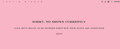 Justin Bieber website