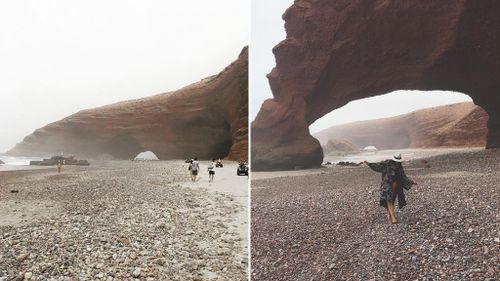 Iconic natural arch collapses on Moroccan beach