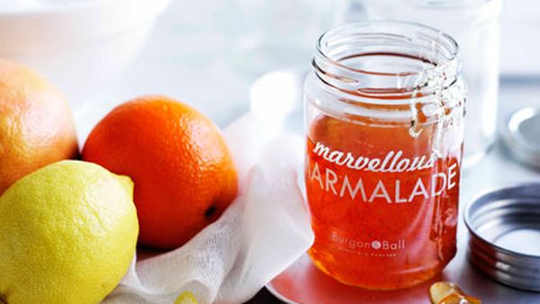 Orange and ruby grapefruit marmalade