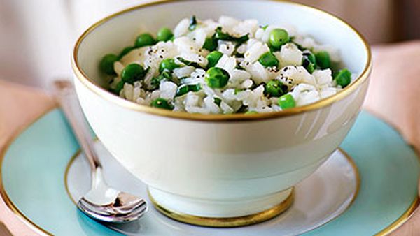 Pea and mint risotto