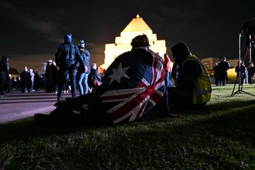 ANZAC Day dawn service at the Shrine of Remembrance, 25th April 2024,v 