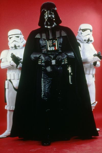 David Prowse and James Earl Jones as Darth Vader: Then