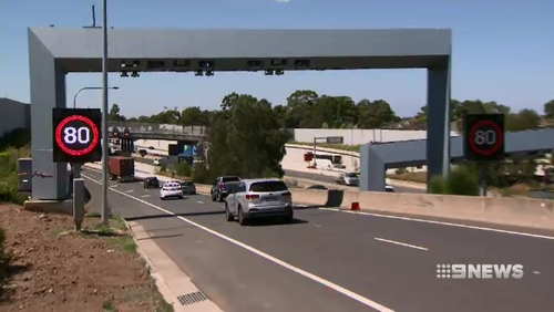Toll gates have been installed at the Kong Georges Road on and off ramps, ready to charge motorists $6.69 