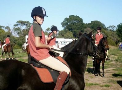 Ashleigh Sillar horse riding at 16.