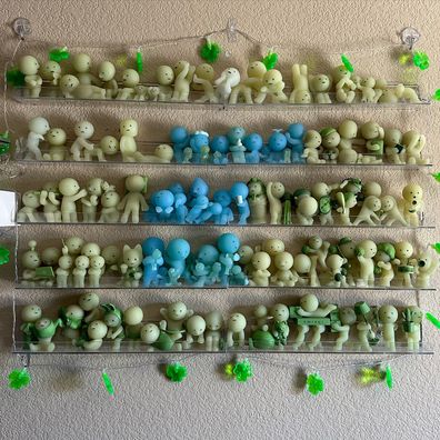 Smiski collection on a shelf
