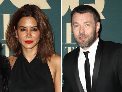 Joel Edgerton and wife Christine Centenera are seen for the first