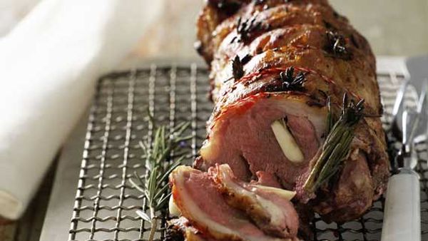 Smoky lamb loin with rosemary