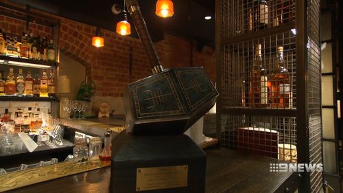 It's not the first time a Thor hammer replica has been stolen. Picture: 9NEWS