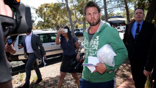 Cousins emerged from Armadale Magistrates Court this afternoon. (9NEWS)