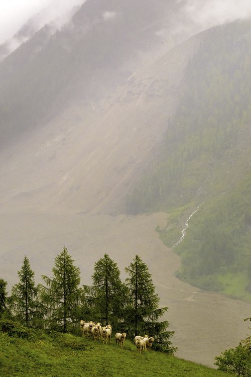 The alpine village was largely destroyed when the glacier collapsed.