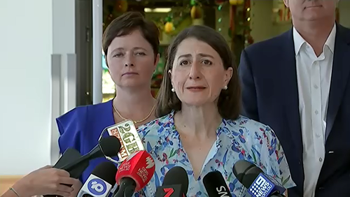 NSW Premier Gladys Berejiklian blamed the train stuff up on "freak" weather and said there are no plans to offer refunds to frustrated commuters.