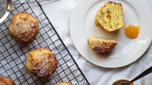 Liliana Battle's poppy seed muffins with lemon curd