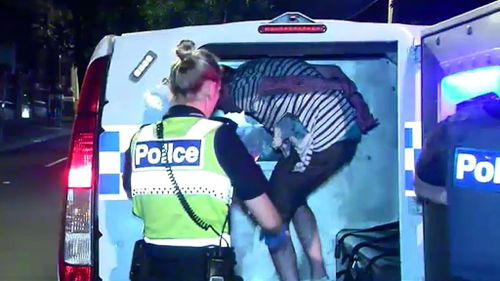 Three men were arrested and charged with affray and public drunkenness. (9NEWS)