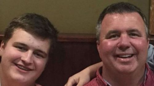 Sam Strahan (L) and his father. (GoFundMe)