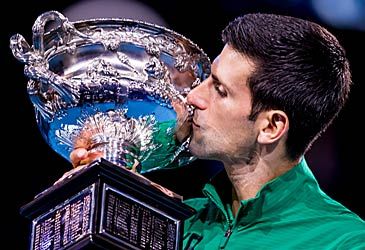 As of January 2022, how many grand slam singles titles has Novak Djokovic won?