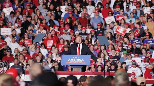 Donald Trump at a political rally in Des Moines, Iowa. The former president holds enormous sway in his party.