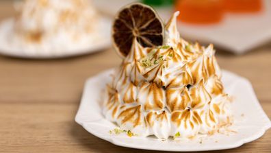 Jelly bombe Alaska has the perfect surprise filling