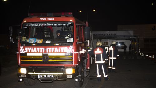 Authorities arrive at the Istanbul airport. (AFP)