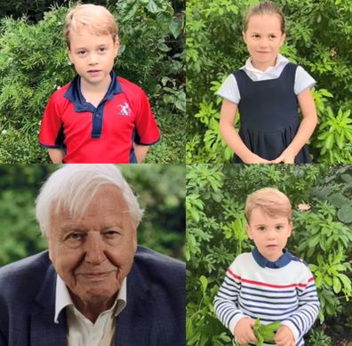 Prince George, Princess Charlotte, Prince Louis, David Attenborough