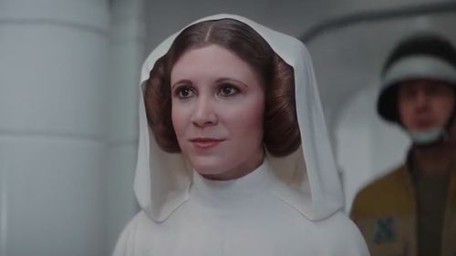 Computer-generated imagery was used to create a digital double of actress Carrie Fisher. (Disney)