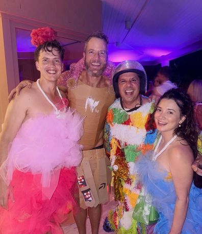 Aussie celebrities let loose at Hamish Blake's and Zoe Foster's Anything But Clothes party