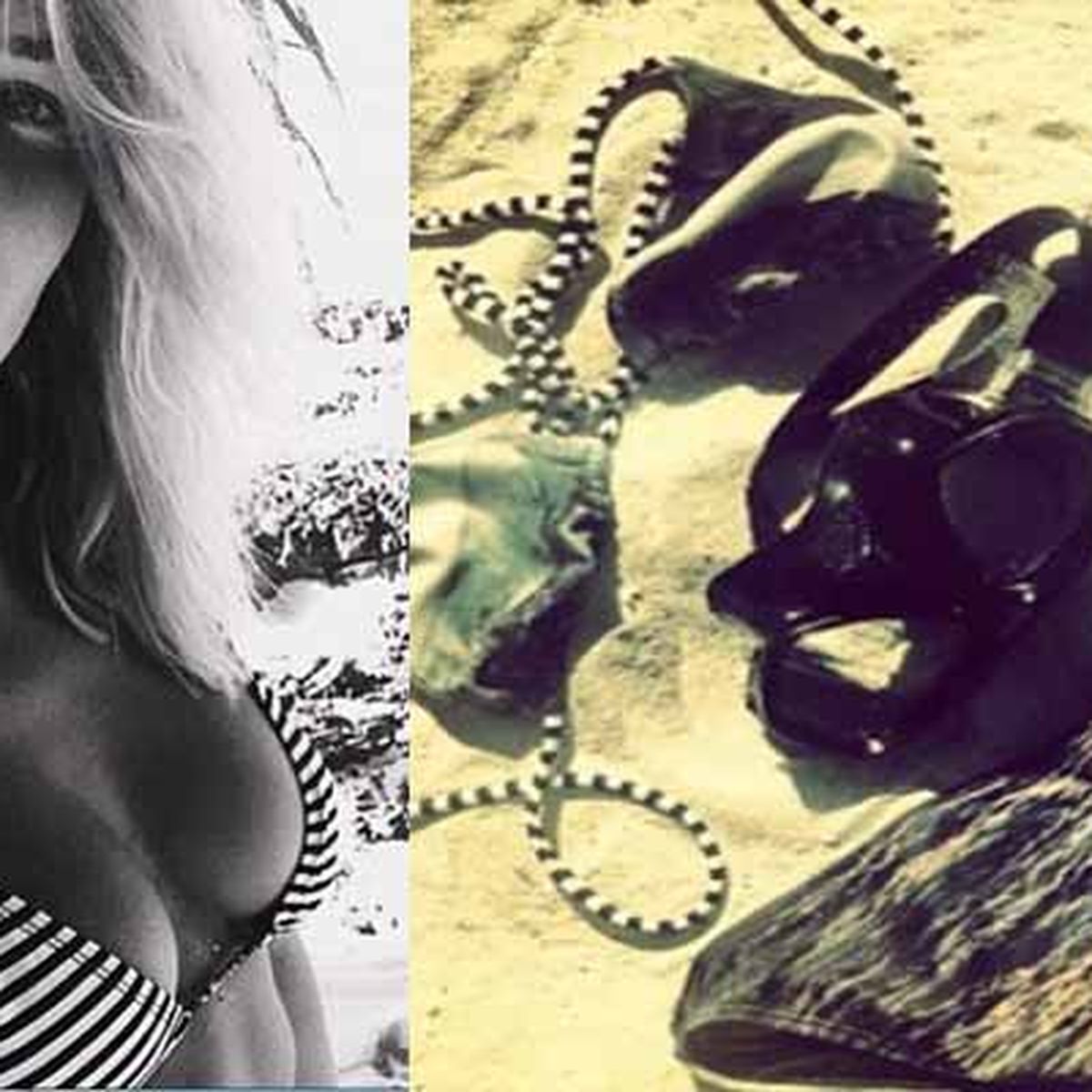 Did Lara Bingle strip on the beach? Star posts picture of discarded bikini!  - 9Celebrity