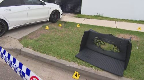 A home has reportedly been targeted in a drive-by shooting in Guildford, western Sydney.