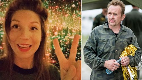 Missing journalist Kim Wall and submarine owner Peter Madsen.