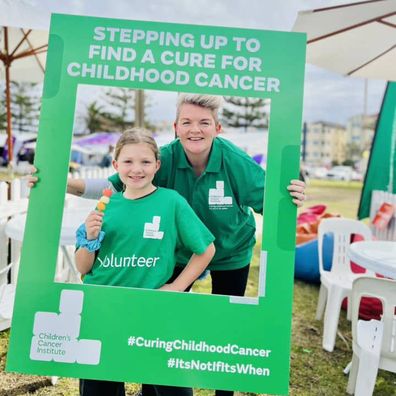 Charli Gerrey with mum Faye after cancer treatment.