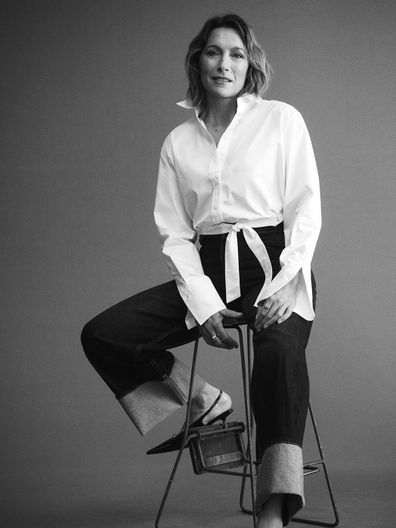 Claudia Karvan for the 2025 Witchery White Shirt campaign with the Ovarian Cancer Research Foundation.