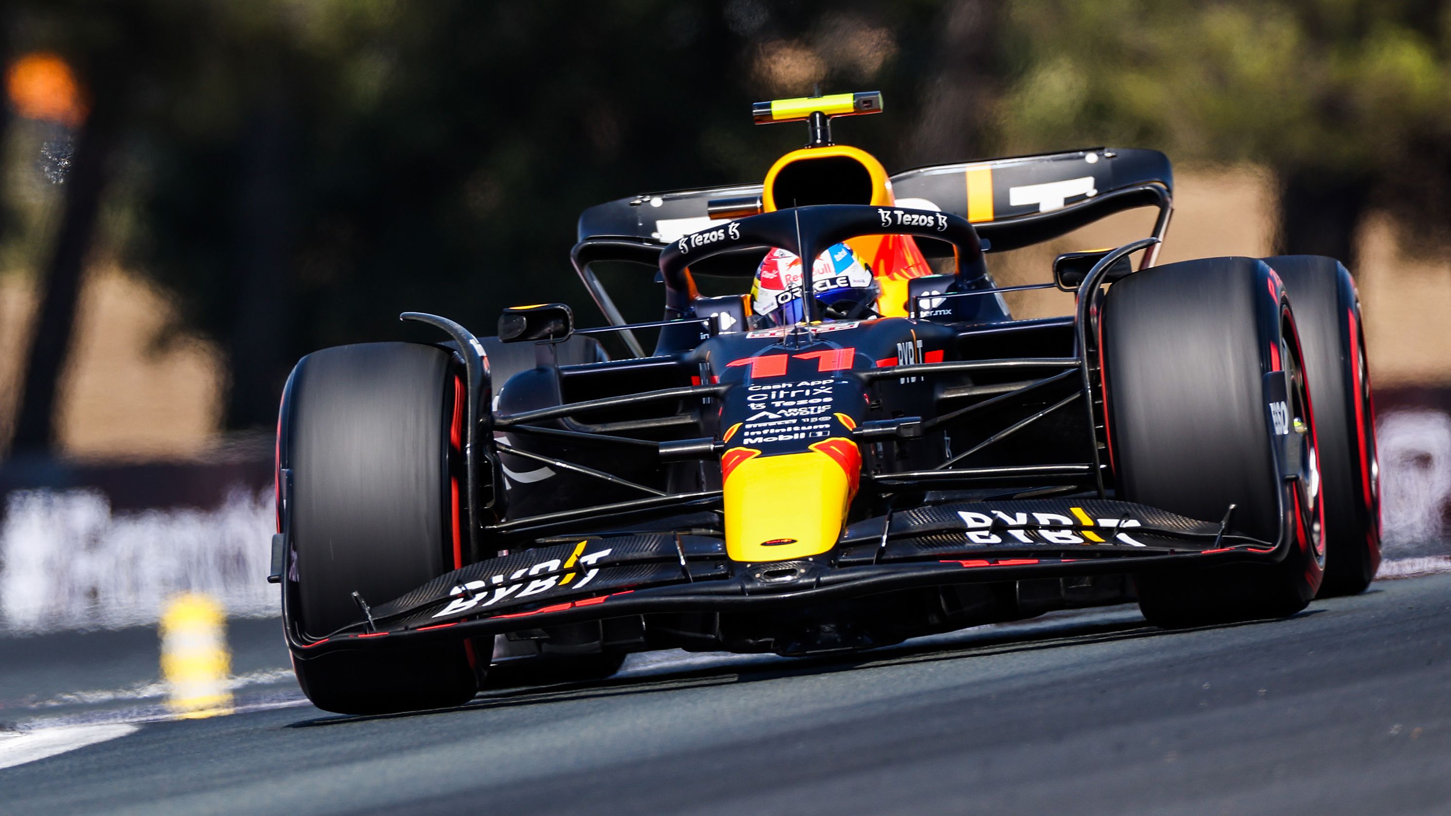 Sergio Perez of Mexico and Red Bull Racing during qualifying ahead of the F1 Grand Prix of France at Circuit Paul Ricard on July 23, 2022 in Le Castellet, France. (Photo by Peter Fox/Getty Images)