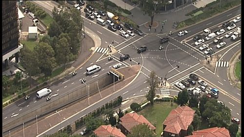 Sydney traffic was brought to a standstill as Barack Obama made his way through the city. (9NEWS)