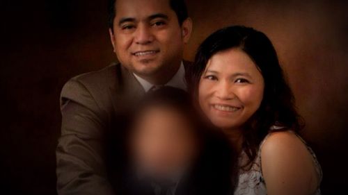 Alexander Villaluna (left) has pleaded guilty to murdering Mr Collins and wounding his former partner Ms Pilapil (right). 